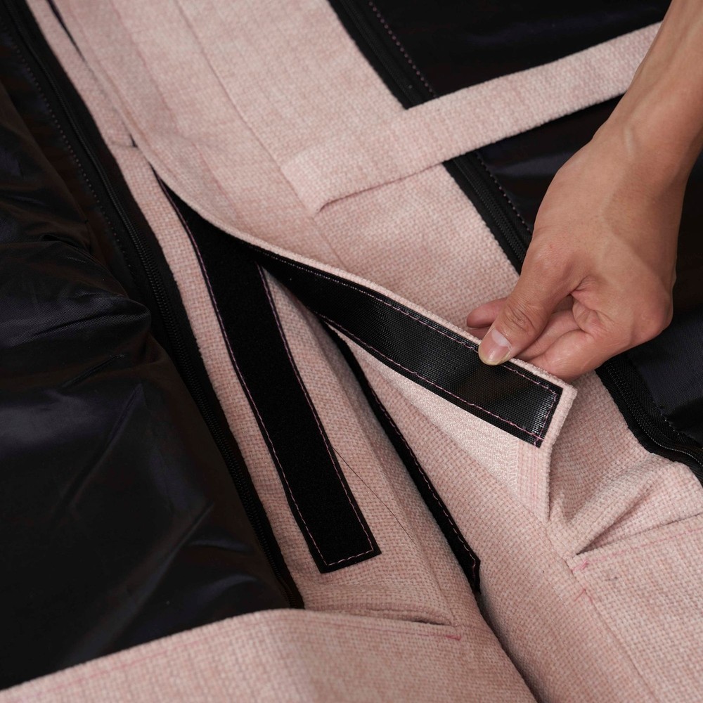 Convertible Fold-Out Double Sofa Bed,Pink