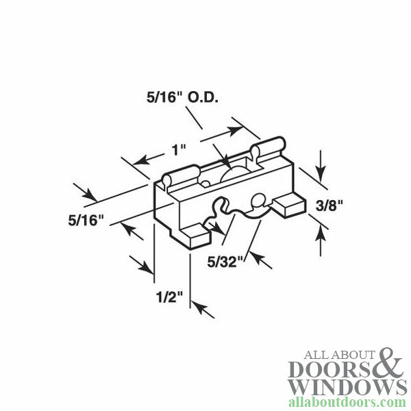 Roller Assembly (Flat) - Sliding Windows, Nylon / Steel