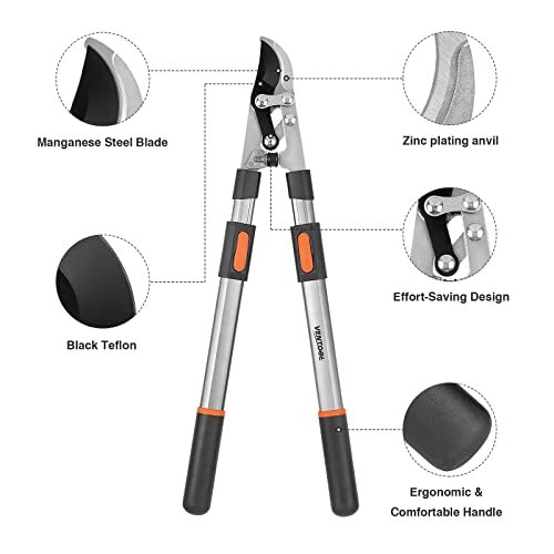 Bypass Loopers Tree Trimmer Telescopic Branch Cutter with Compound Action