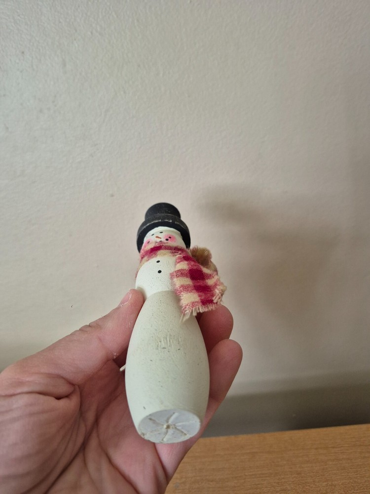 primitive wooden rustic country snowman decoration