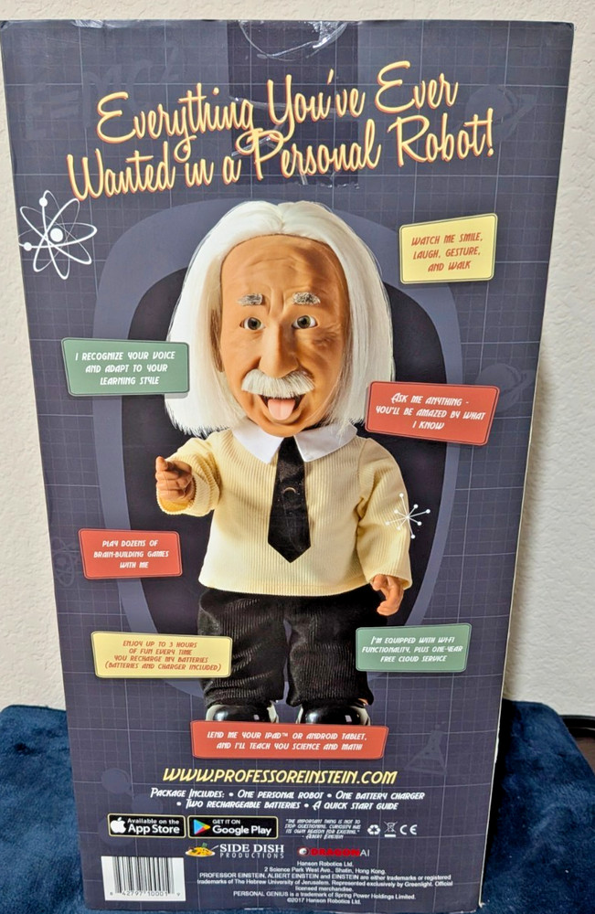 Professor Einstein Interactive Robot Educational Toy Tested No Battery Included