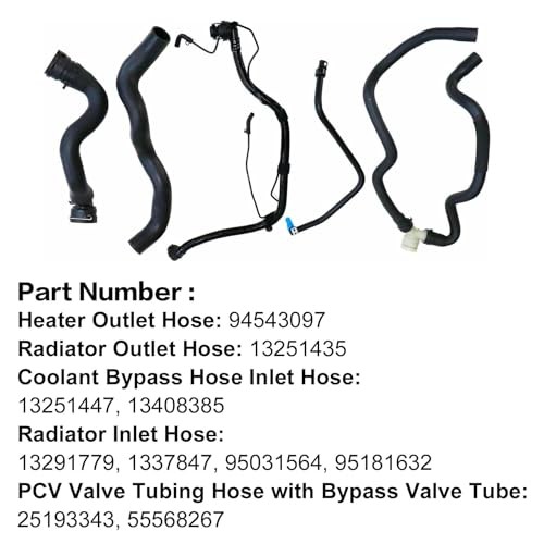 Engine Radiator Coolant Hose & Heater Hose &Pipe 5PCS Compatible with Chevy