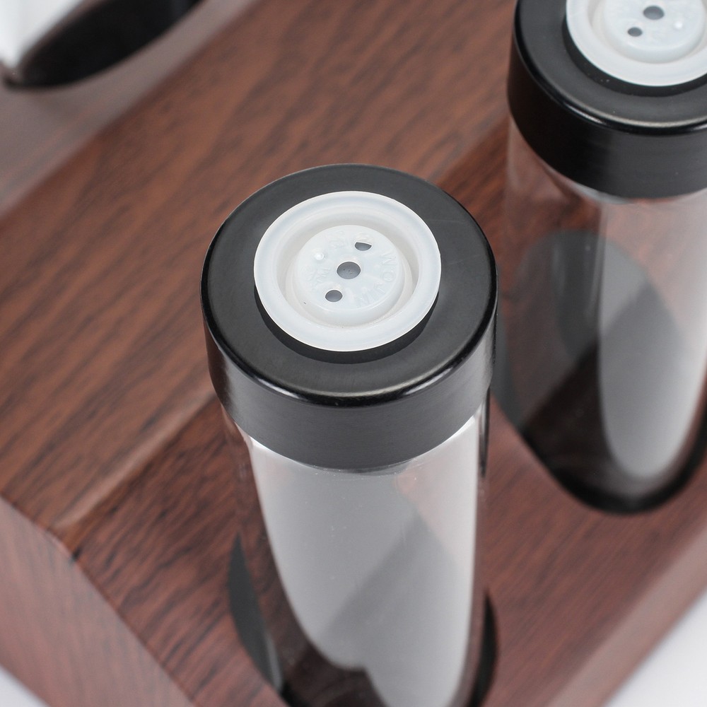 12 Single Dose Coffee Bean Storage Tubes Containers Exhaust Valves Display Base