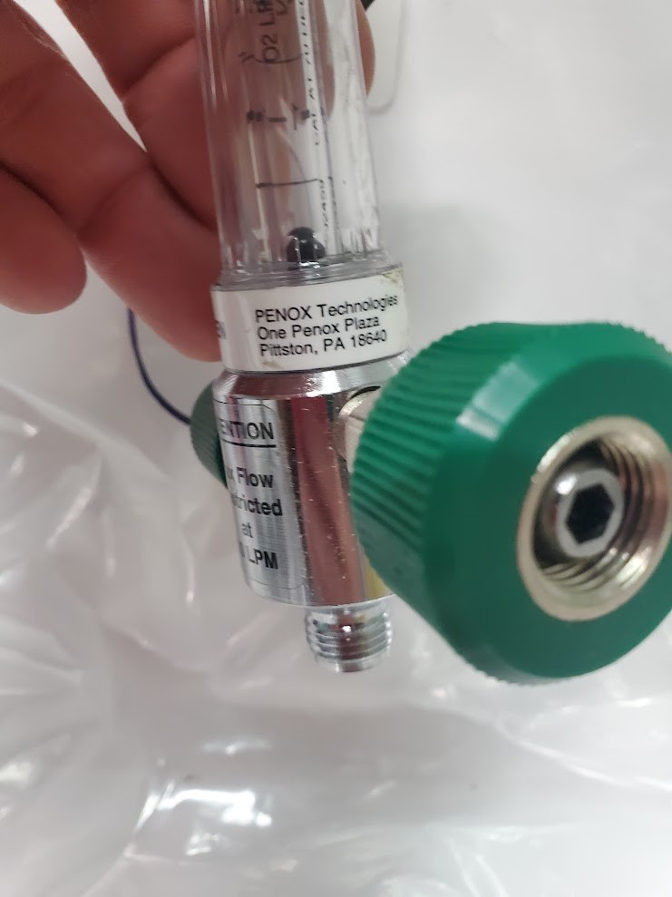 BPC 10 LPM Oxygen Flowmeter Max Flow 10 LPM Back-Pressure Compensated