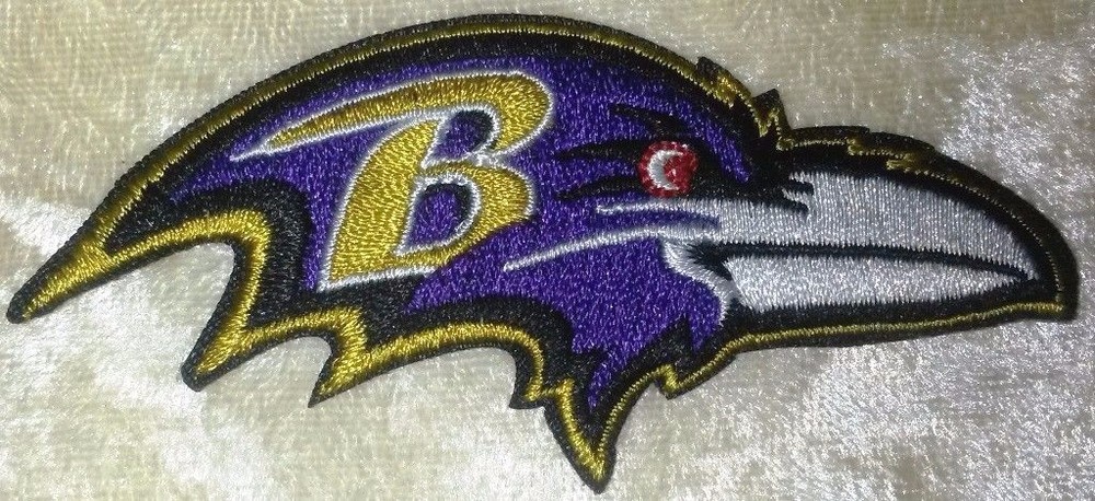 Baltimore Ravens "B" 3.5" Iron On Embroidered Patch ~Free Tracking!