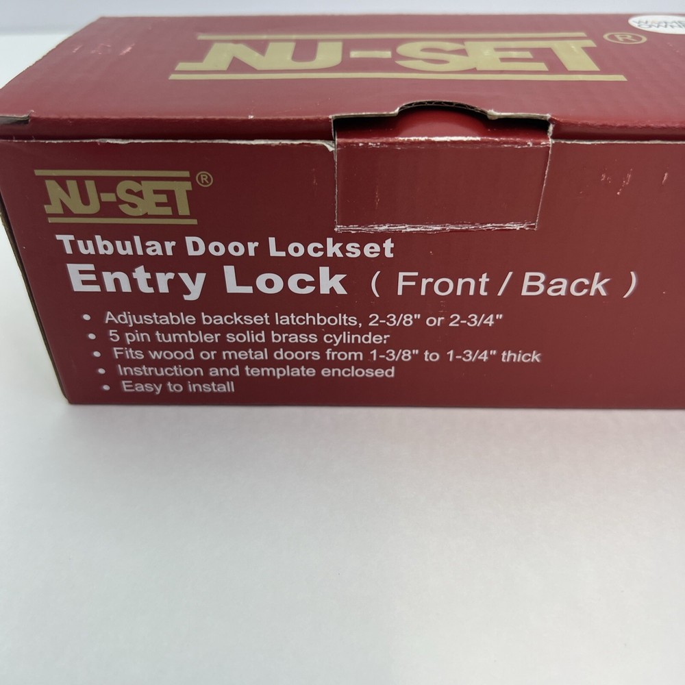 Nu-Set Tubular Door Lockset Entry Lock (Front/Back)