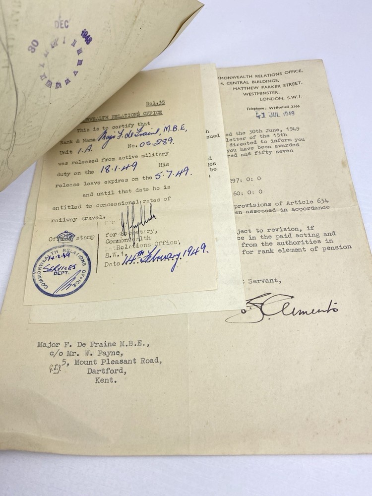1949 Commonwealth Relations Office Letter Ephemera