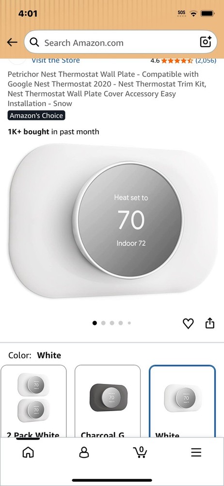 nest thermostat wall plate