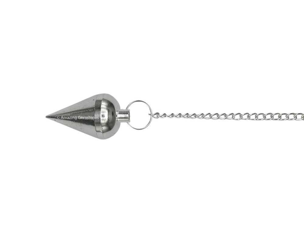 Silver Dome Cone Steel Copper Pendulum for Divination