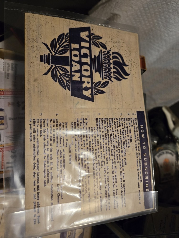 Ww2 War Bonds Rare