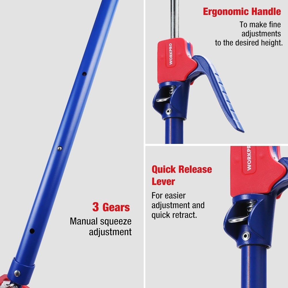 WORKPRO 4PC Cabinet Jack Support Pole Telescopic Quick Support 23-5/8 to 45-1/4"