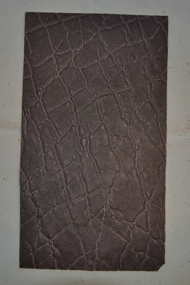 Leather Piece - 6 x 11 - Grape - Elephant Print - 1 piece (E202)