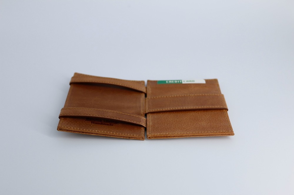 Handmade Leather Magic Slim Wallet – Minimalist RFID Front Pocket Wallet