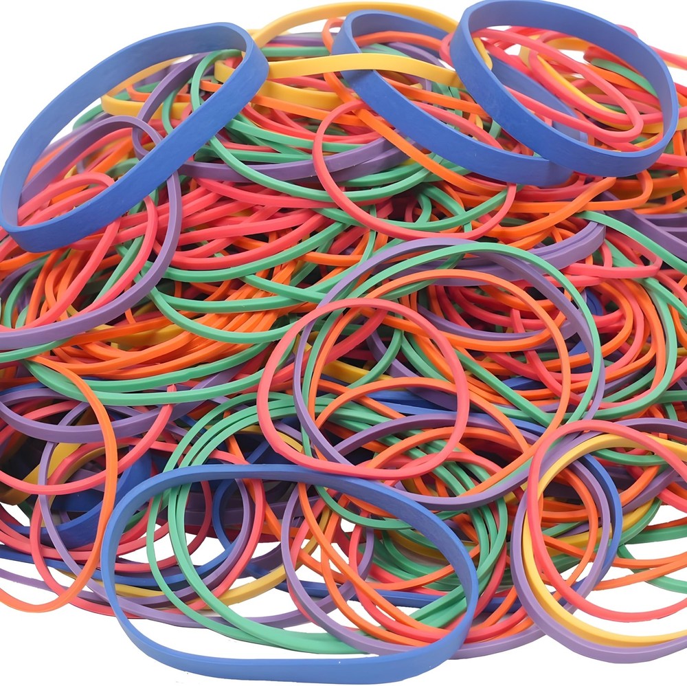 Rubber Bands Assorted Sizes 0.5 lb Bag – Strong Elastic for