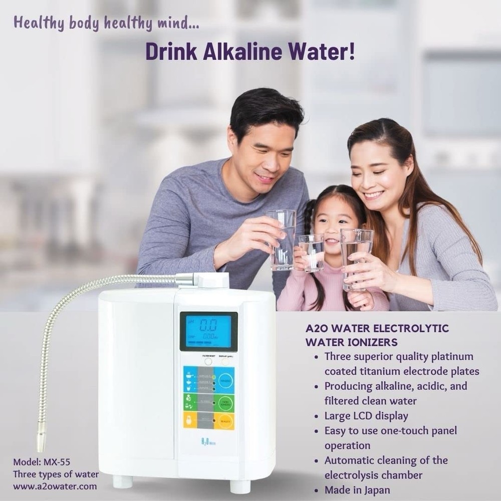 Sanastec Advanced Alkaline Water Ionizer MX-55 with LCD Display