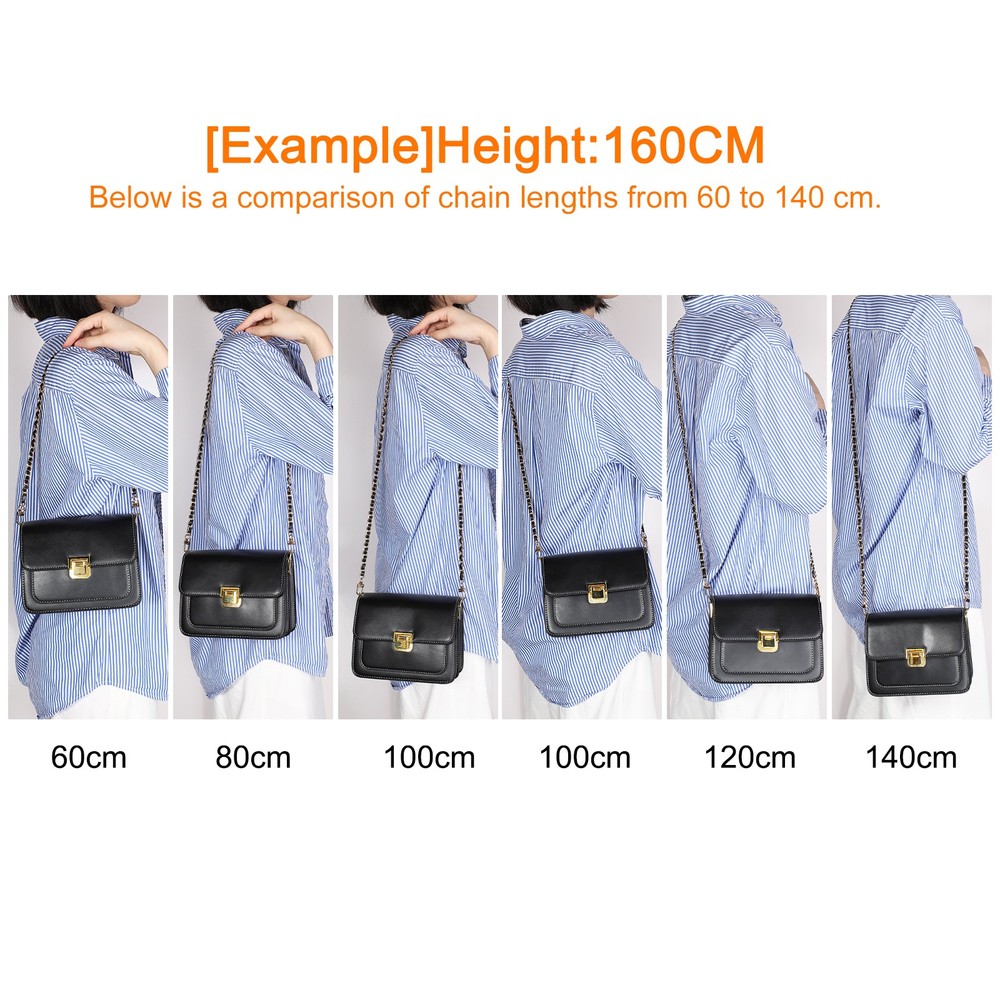 Purse Strap, 24" Leather for Shoulder Strap (Silver, Silver)