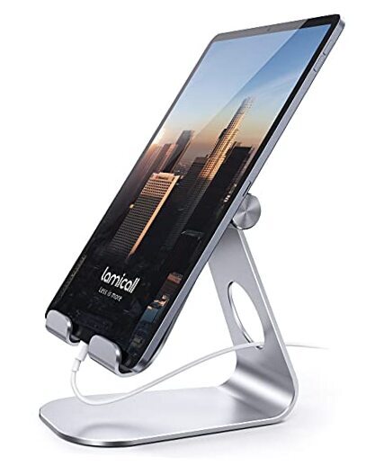 Tablet Stand, Adjustable Tablet Holder - Desktop Stand Dock Holder 1-Silver