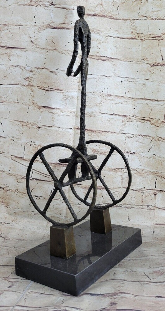 EXCEPTIONNELLE STATUE 100% BRONZE GLADIATOR ROMAIN EN CHARIOT,LOST WAX METHOD NR