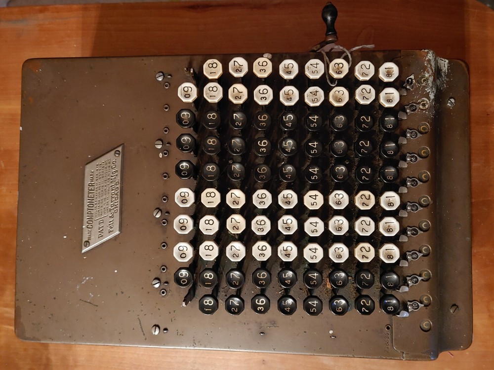 Vintage Comptometer Mark Adding Machine Felt & Tarrant 11/2/1920 Patent Chicago