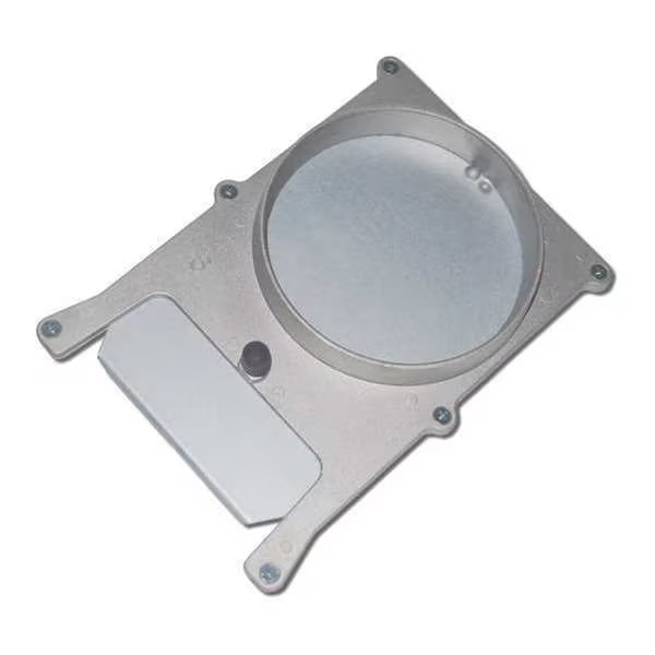 American Blower Supply Blast Gate, Cast Aluminum Body, Galvanized Steel Gate, 15