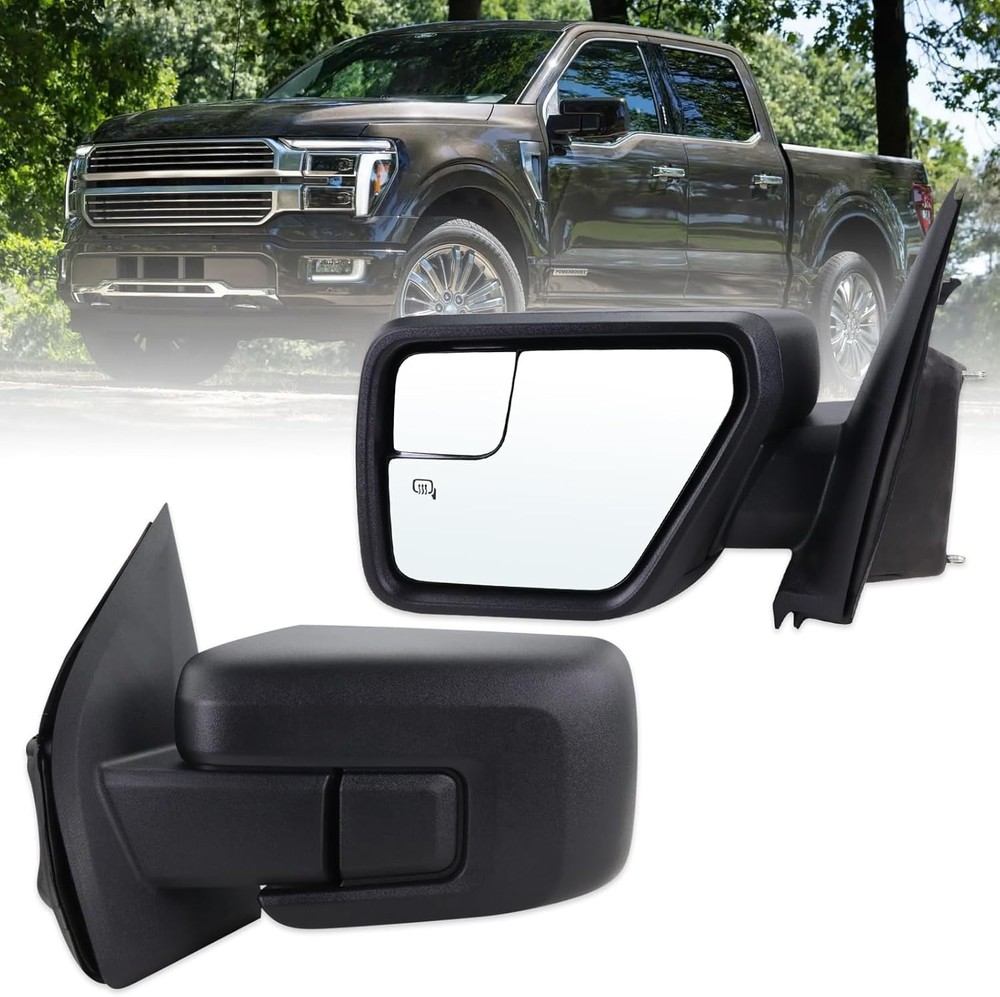 Left Driver Side Mirror Compatible with 2021-2025 Ford F150 with Manual Folding