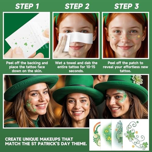 St Patrick Day Accessories, St Patrick's Day Glitter St Patrick Day Freckles