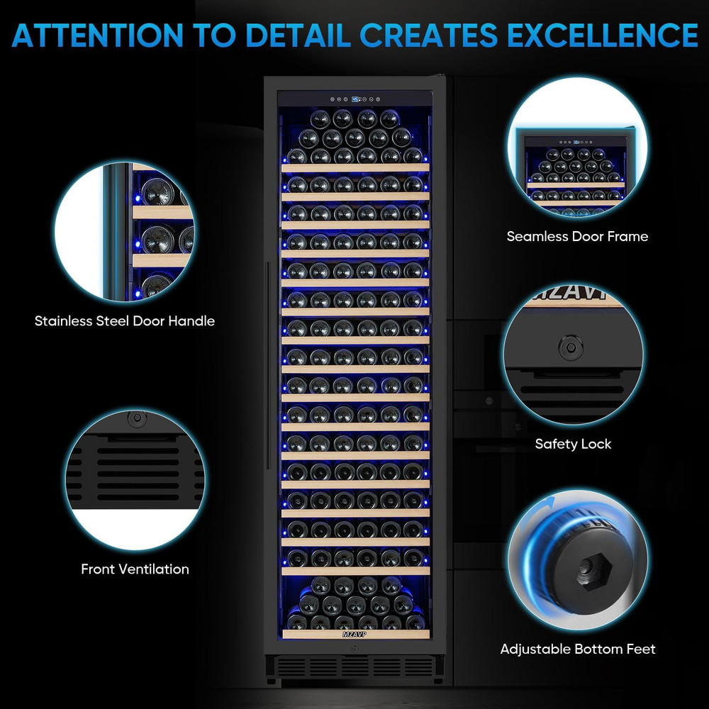 200-Bottle Wine Cooler with Quick Chill & Smart Temp Control