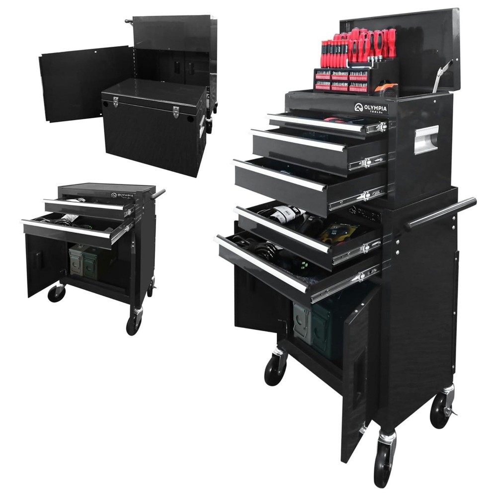 Olympia Tools 27 Inch Rolling Tool Cabinet with 4 Drawers, Locking Storage