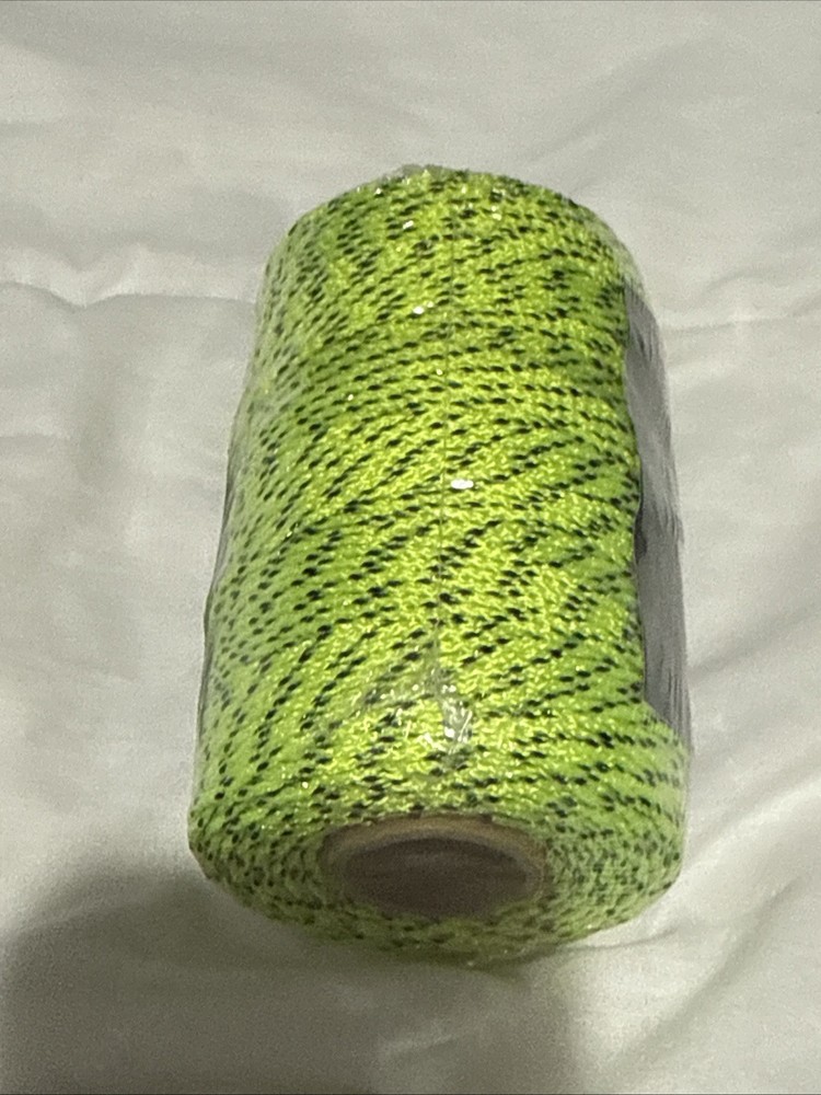 Stringliner, 500 Feet Bonded Braided Nylon Mason Line, Blk/ Fluorescent