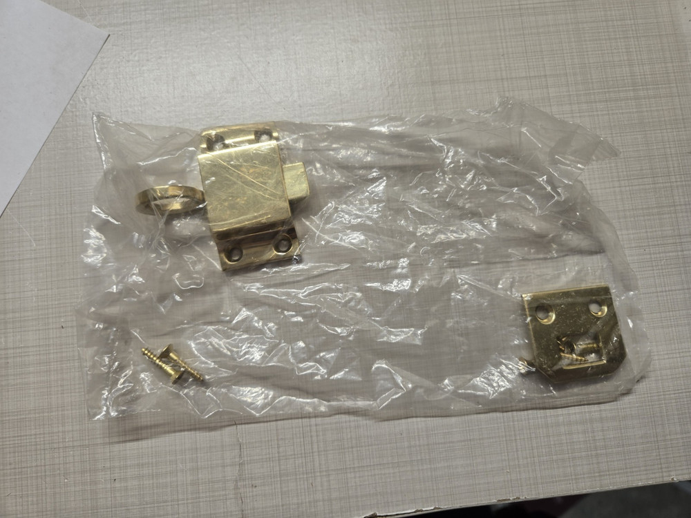 Ives 80B3 Transom Catch in Polished Brass