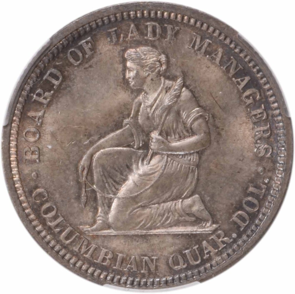 1893 Isabella Commemorative Silver Quarter MS64 CACG