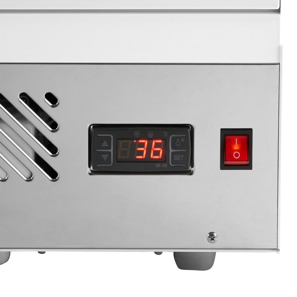 27 1/2" White Refrigerated Countertop Bakery Display Case with LED Lighting
