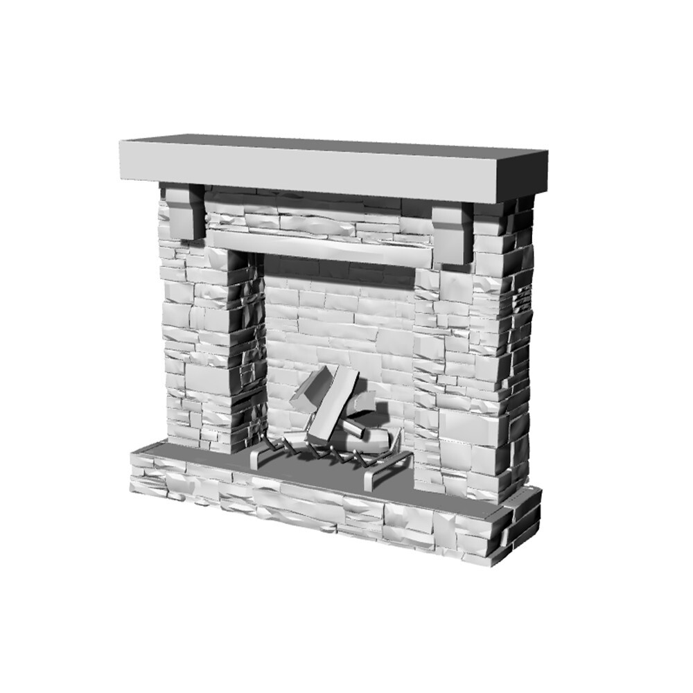 MRY-SFW 1:64 Stone Fireplace Type-1