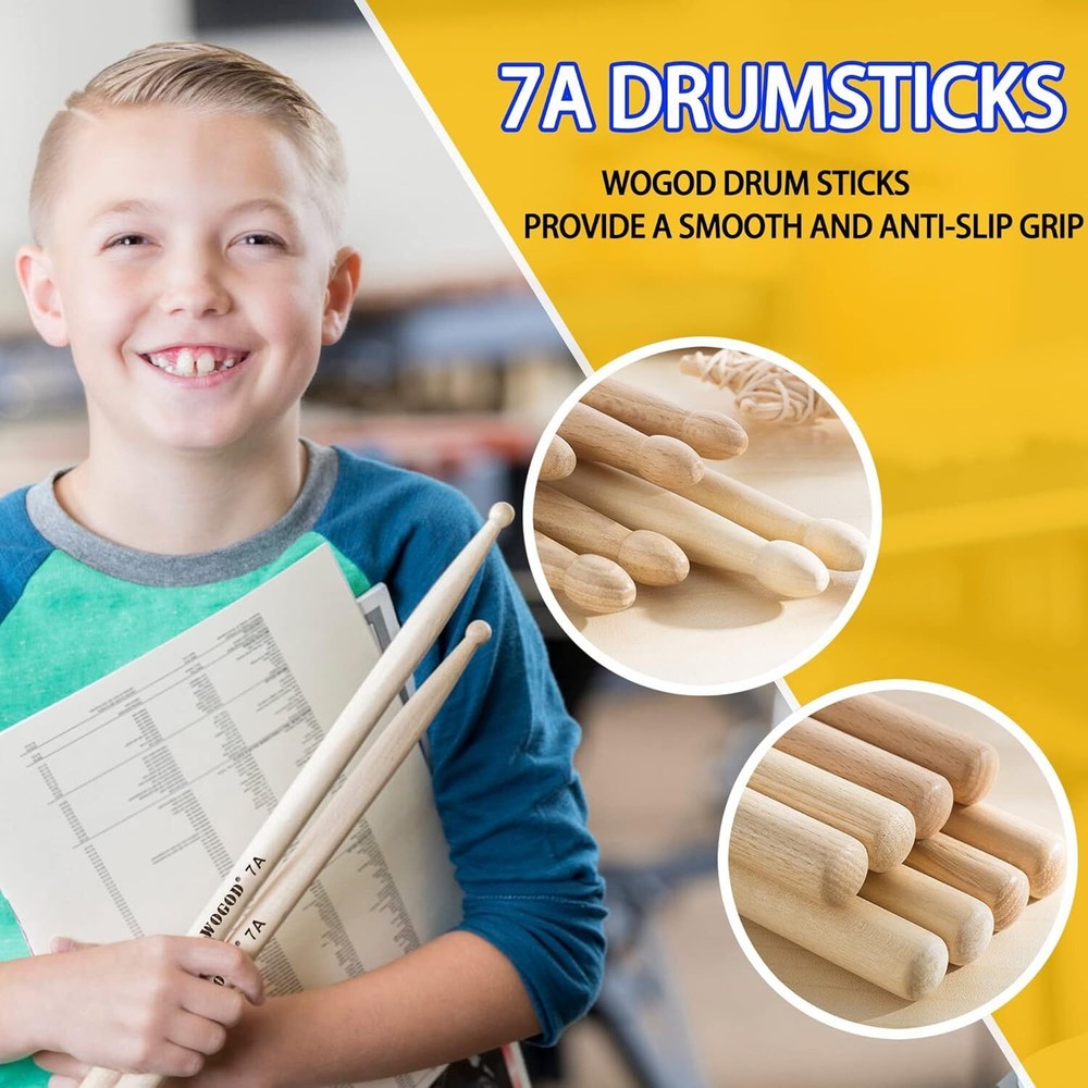 Drum Sticks 7a Drumsticks Maple Wood Tip (2 Pair)