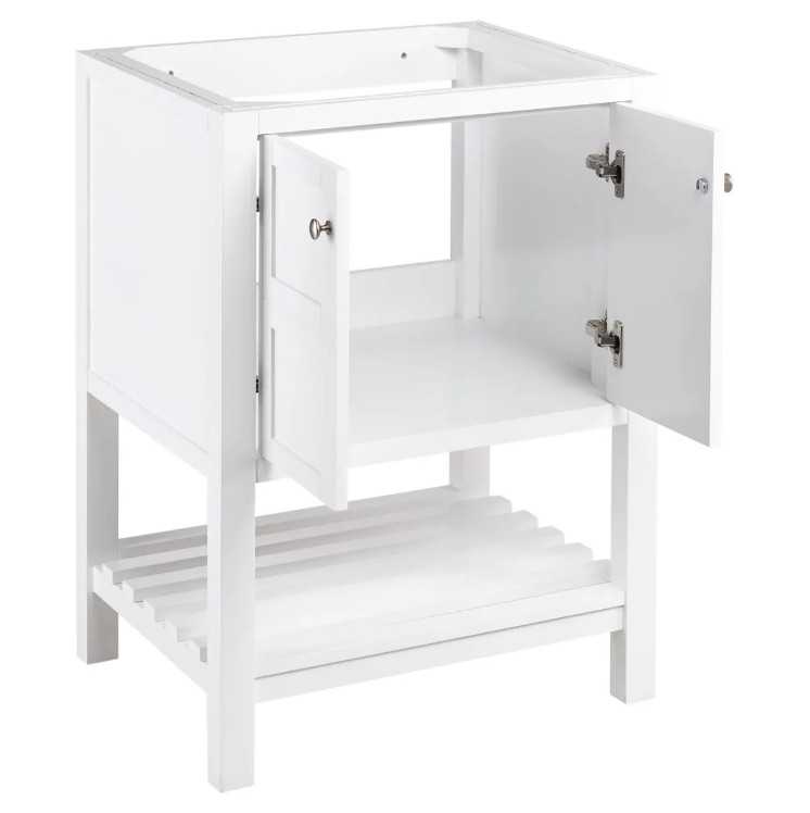 Signature Hardware Everett 24″ White Floor-Mount Vanity Cabinet - SH404736