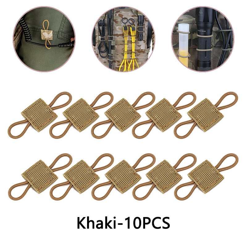 Tactical Tools Organizer Cable PTT Retainer MOLLE System Elastic Strings Straps