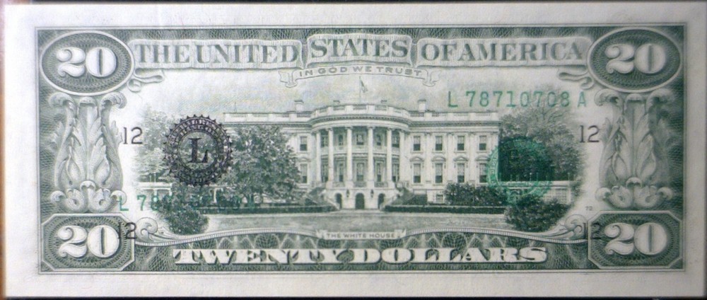1981 ERROR 3rd Print on Reverse $20 SUPERB GEM CU Federal Reserve Currency Note