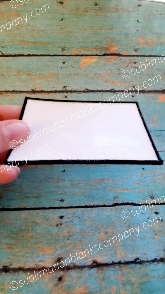 10 pcs. Blank Rectangle Sublimation Hat Patches. 100% polyester! Set of Ten!