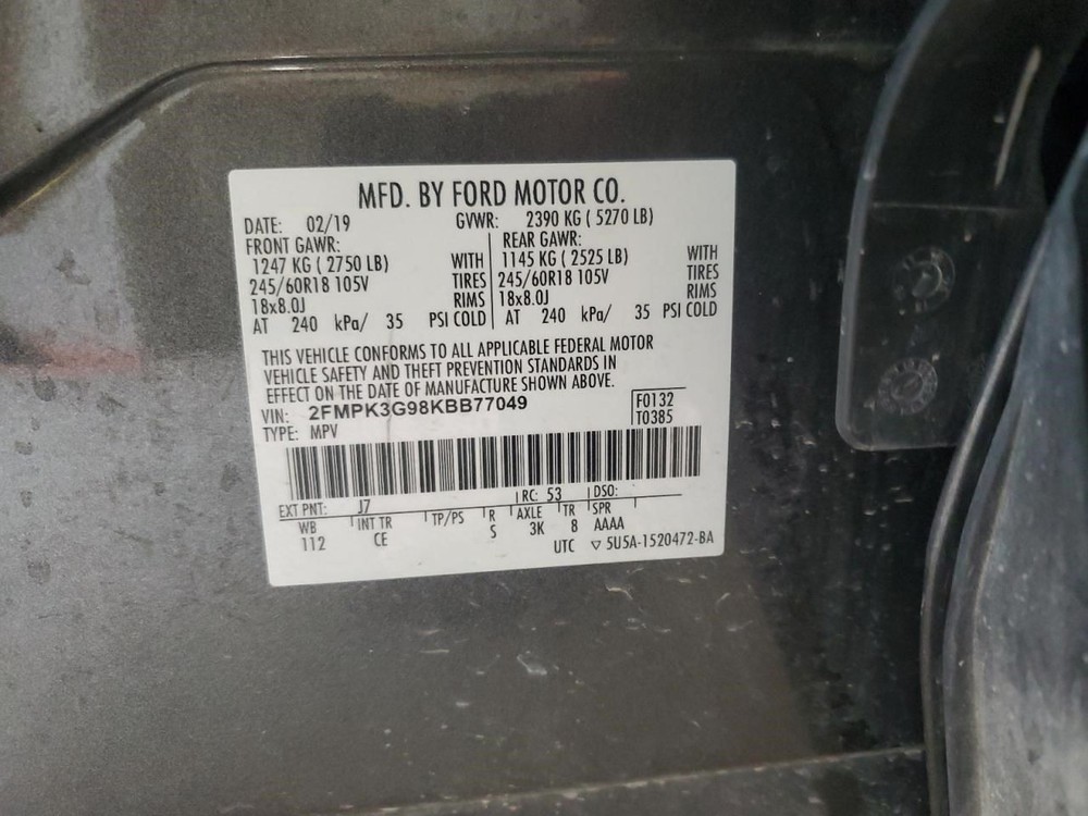2019 2020 2021 FORD EDGE Engine Wire Harness
