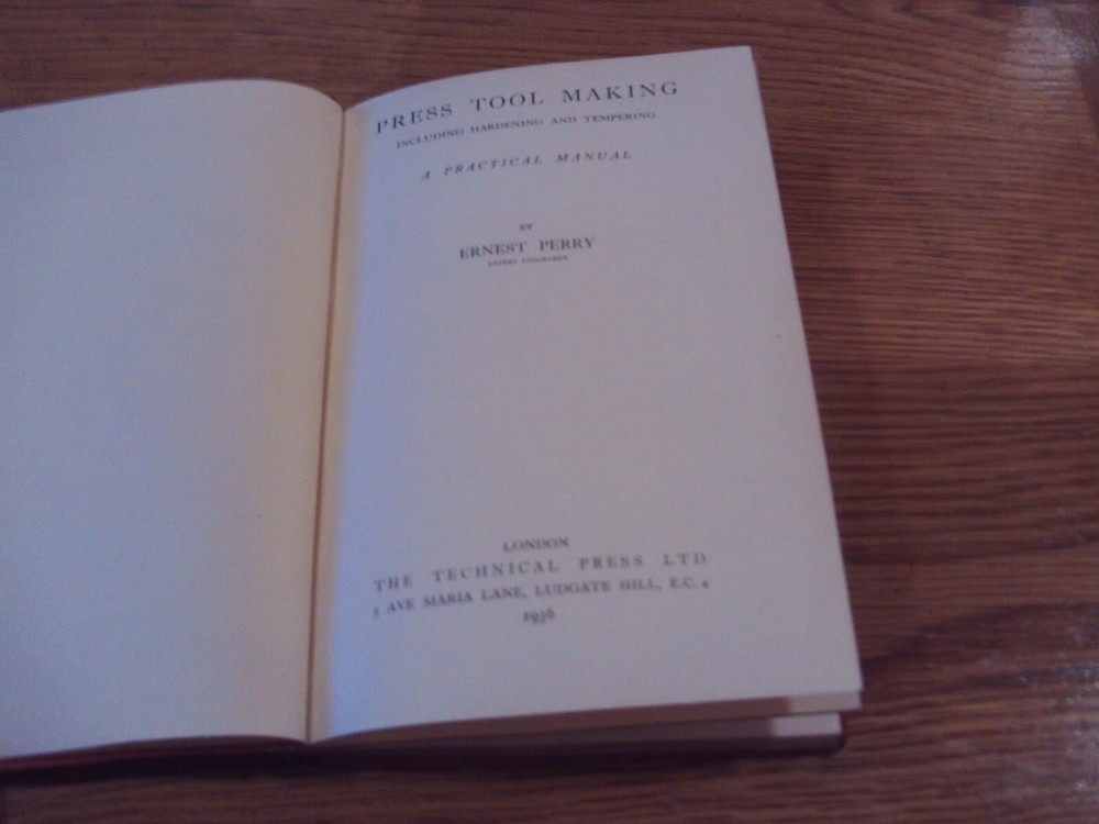 Press Tool Making Very scarce vintage book