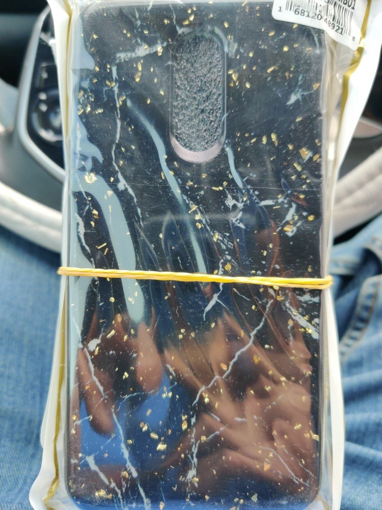 LG Stylo 5 - Chrome Flake Marble Case black