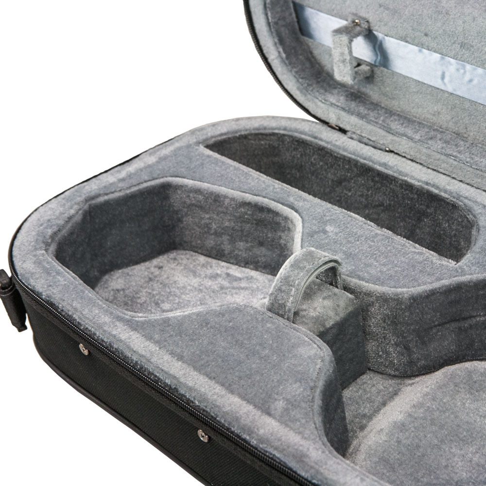 Classic 1/2 Violin Oblong Case. Black. Lightweight Backpackable