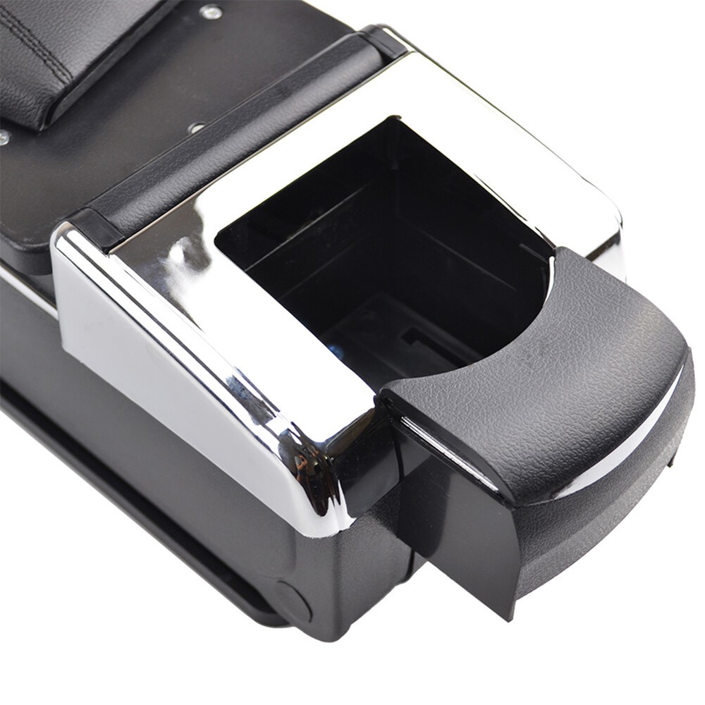 For Honda Fit Jazz 2009-2013 Central Console Armrest Storage Compartment Black