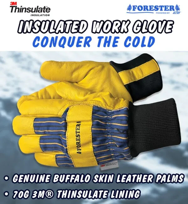 Forester Winter Work Gloves - Buffalo Skin