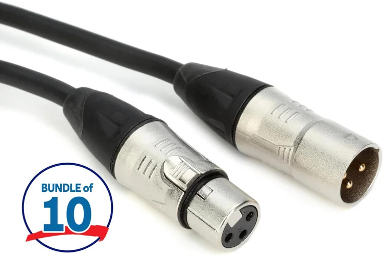 Gator Cableworks Backline Series Microphone Cable - 5 foot (10-pack)