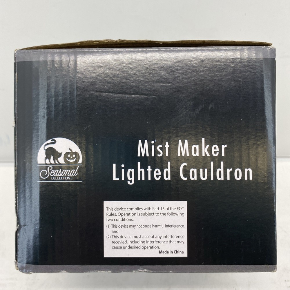 NOB Halloween Mist Maker Lighted Cauldron Spooky Decor 8 Hr Run Time