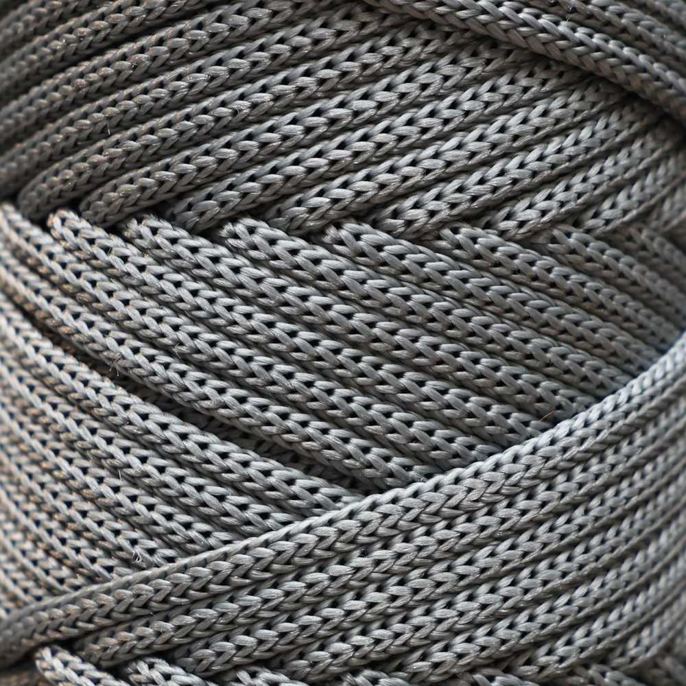 Premium Polyester Macrame Crochet Bag Cord For Crafts 5mm Polypropylene Grey