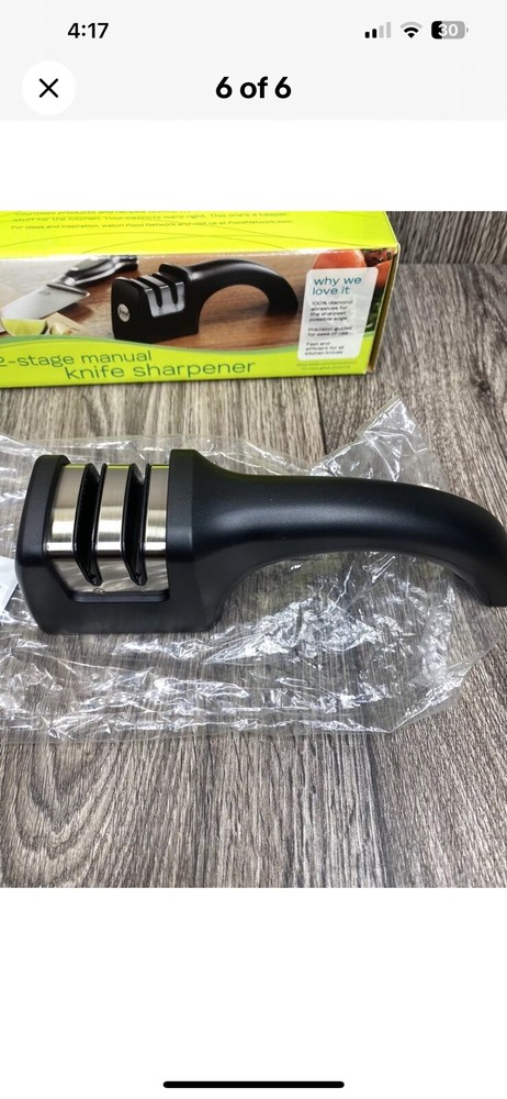 Food Network 2-Stage Manual knife sharpener New Open Box