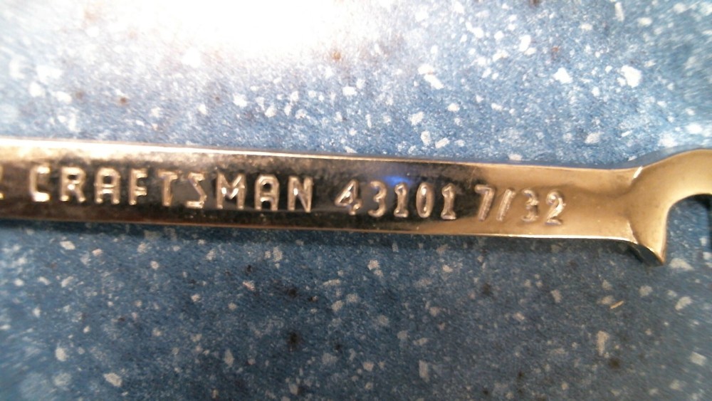 Craftsman 7/32 Open Ended Wrench (43101) FS