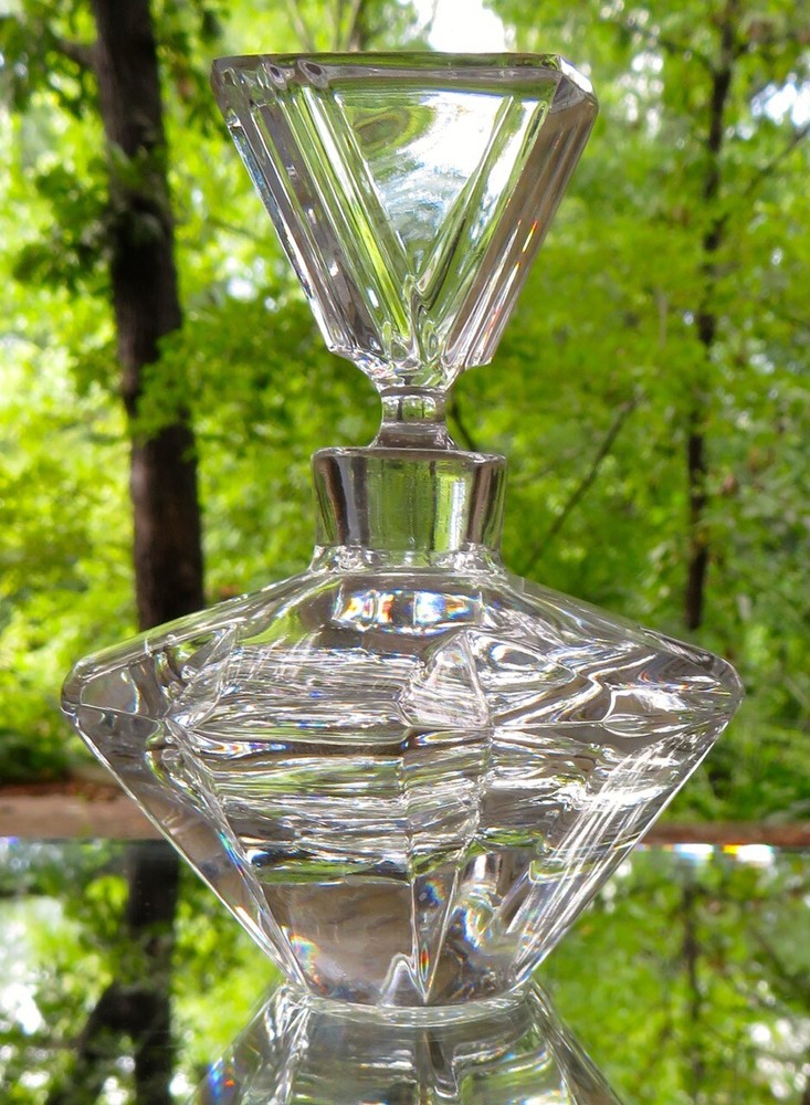 Mikasa Crystal Perfume Bottle Bottle Mint with Label